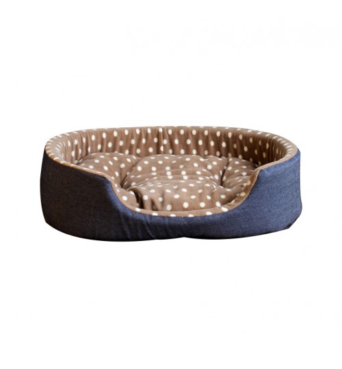 RUILI - Tion Pp Cotton Soft Flannelette Large Beds For Small Pet House Coffee Polka Dots